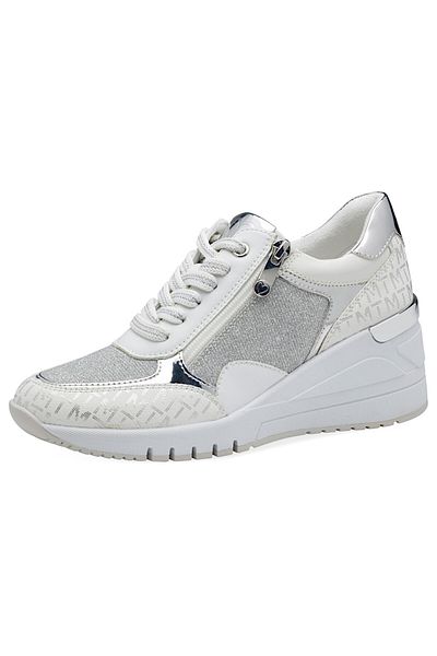 Marco Tozzi Damen Low Sneaker Low Top 2-23723-41 Weiß 191 White Silver Textil/synthetik