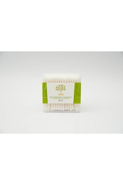 Yorx 200 PAPER COTTON BUDS IN DRUM SOFT & SAFE/ BASTONCINI 200