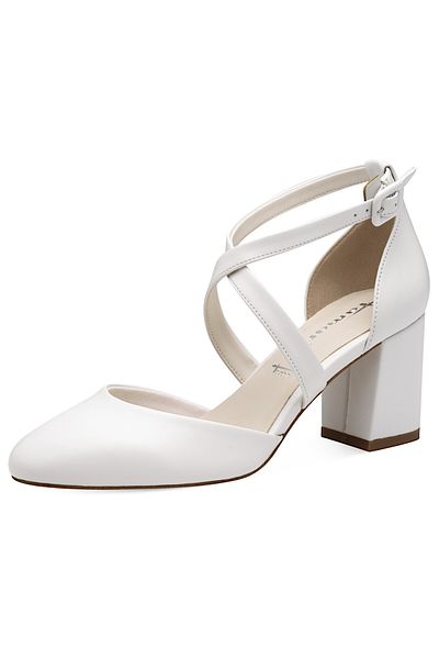 Tamaris Damen Pumps Hochzeit 1-24415-44 Weiß 140 White Matt Kunstleder mit TOUCH-IT & ANTISLIDE/ANTI-SHOKK
