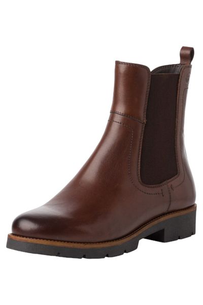Tamaris Damen Sportliche Stiefelette 1-25015-43 Braun 300 Brown Leder mit TOUCH-IT