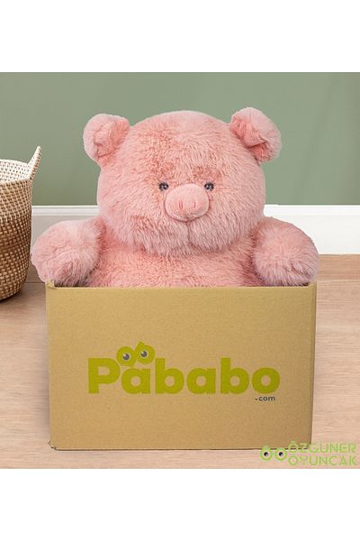 Özgüner Oyuncak Pababo Gift Boxed 45 cm Cute Piggy Plush Toy