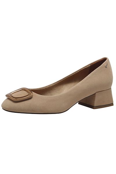 Tamaris Damen Pumps 1-22330-44 Braun 435 Tan Leder Antislide/anti-shokk Absatz
