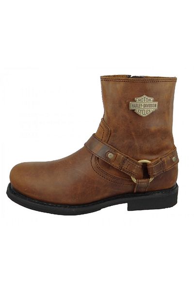 Harley Davidson Boots Biker Boots Stiefelette Scout D95263 Brown Braun Harness