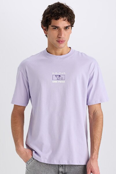 DeFacto One Piece Boxy Fit Rundhalsausschnitt bedrucktes Kurzarm-T-Shirt B8097ax