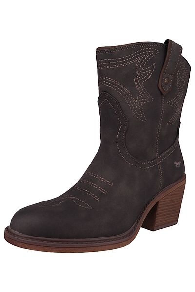Mustang Damen Elegante Stiefel Western 1479502 Braun Kunstleder