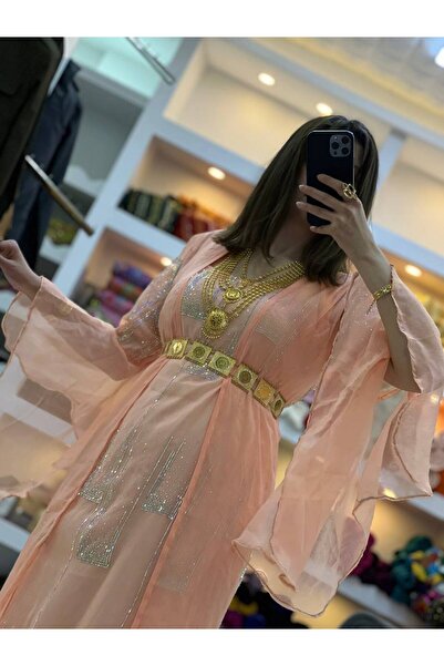 SOLİN YÖRESEL Kadın Yöresel Elbise Düğünlük Kaftan Abiye Boncuk İşlemeli (Gör...