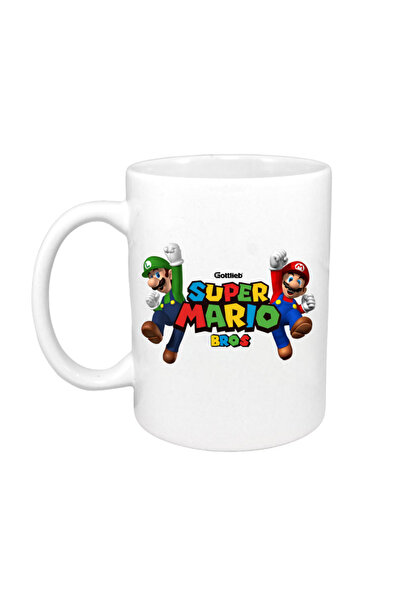 OEM Cana albă personalizată Super Mario Luigi, INOVATIX®. 330 ml