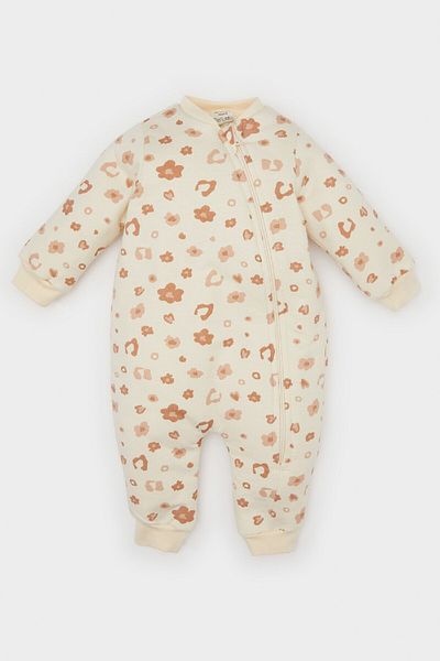DeFacto 2.5 Tog Fiber Floral Print Combed Cotton Sleeping Bag for Newborn Baby Girl - D5334A524Wn