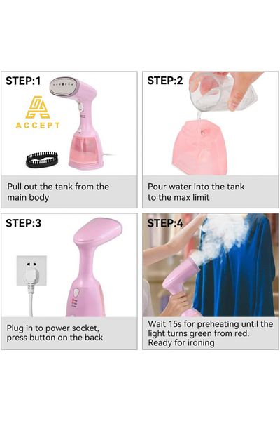 Generic Easy-to-use Handheld Steamer For All Purposes And Ironing All Clothes, Dresses And Furniture 1500w