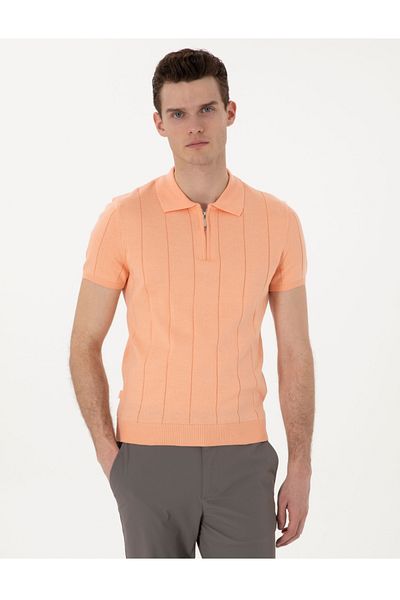 Pierre Cardin tricou slim fit cu fermoar