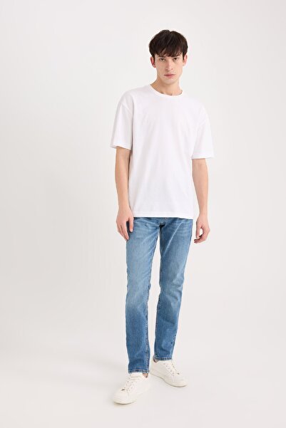 DeFacto Pedro Slim Fit Narrow Fit Regular Waist Narrow Leg Jean Pants B8418Ax25Sp