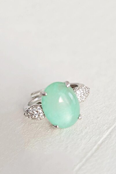 MorMajor Silver İTHAL OVAL PARAİBA TURMALİN TAŞLI GÜMÜŞ YÜZÜK