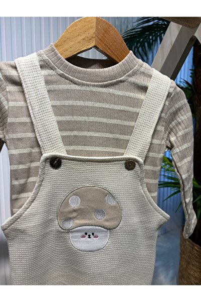 Canbi Kids Mushroom Printed Baby Salopet Jumpsuit