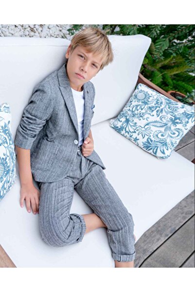 Mogi Erkek Çocuk Keten Takım Elbise