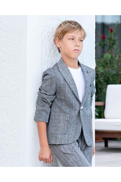 Mogi Erkek Çocuk Keten Takım Elbise