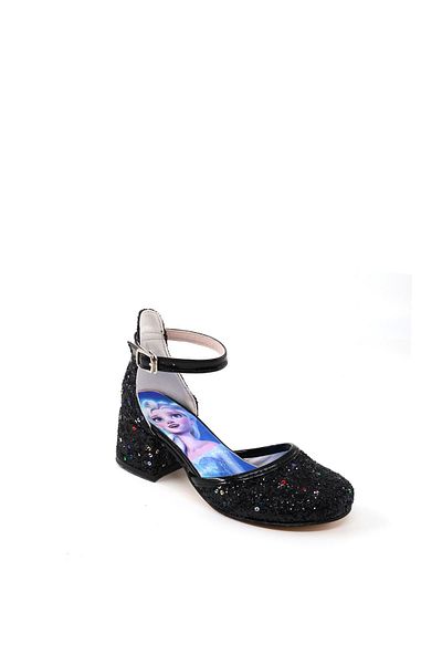 BYŞ Moda Pantofi de seara Elsa cu toc pentru fete NEGRU ALBASTRU