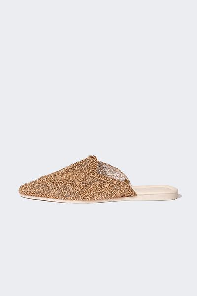 DeFacto Women's Flat Sole Straw Look Slippers D5686Ax24Sm