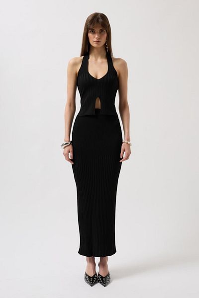 Kokosh moda V Detail Μπλούζα με υφή Crop