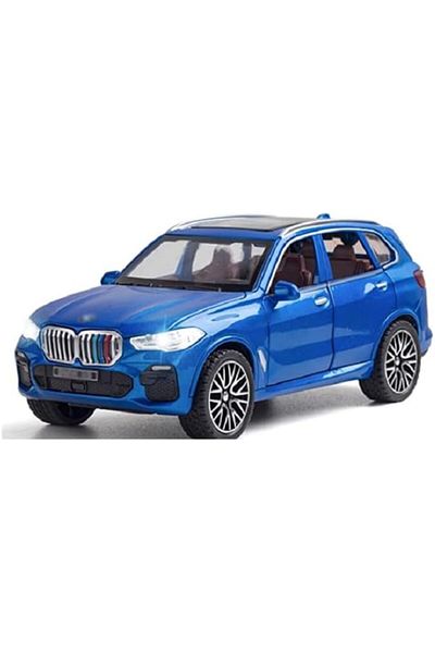 Generic سيارة مصبوبة بمقياس 1/32 لسيارة BMW X5 SUV، نموذج سيارة لعبة مصبوبة بمقياس سبائك متعدد الألوان