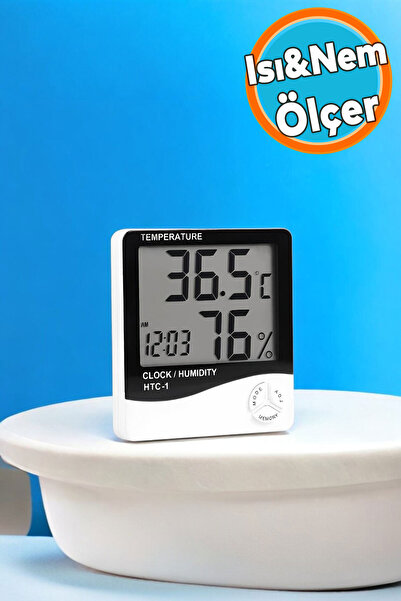 NZB Termometre Isı Nem Ölçer Bebek Odası Oda Sıcaklık Ölçme Derece fahrenhayt Ekranlı Dijital Pilli