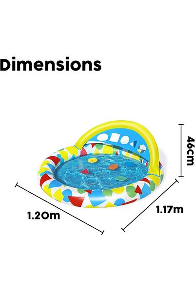 BESTWAY Bestway Splash & Learn Kiddie Pool 1.20mx1.17mx46cm 52378