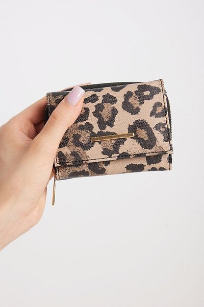 DeFacto Women's Leopard Patterned Faux Leather Wallet 3170600