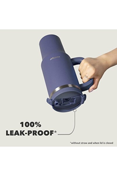 Contigo Kulplu Termos Bardak - Tumbler - Paslanmaz Çelik - Pipetli & Kapaklı – 29 Saat Soğuk