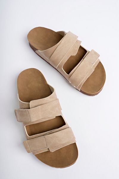 POLOMİA Ανδρικές παντόφλες Victor Adjustable Velcro Casual Daily Orthopedic