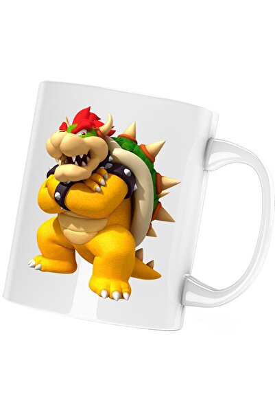 OEM Cana albă personalizată „Super Mario Bros Koopa Evil Turtle Kart”, INOVATIX®. 330 ml