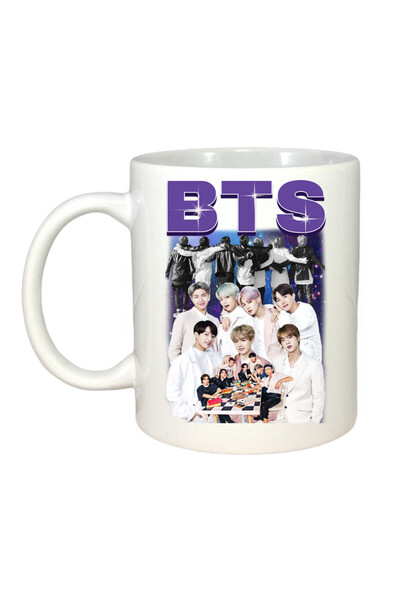 OEM Cana albă personalizată BTS Bangtan, INOVATIX®. 330 ml