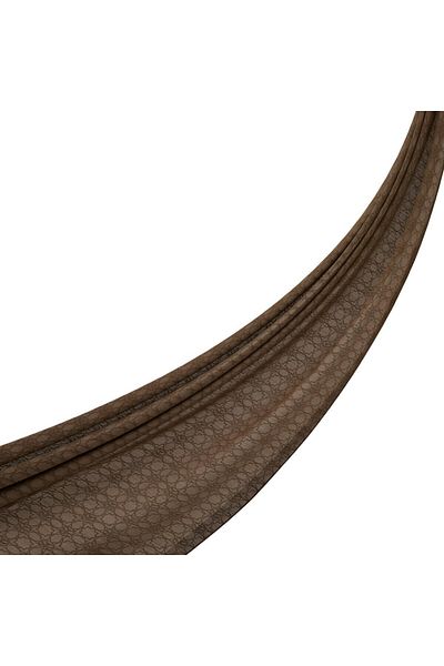 ipekevi Four Seasons Dark Mink Monogram Shawl