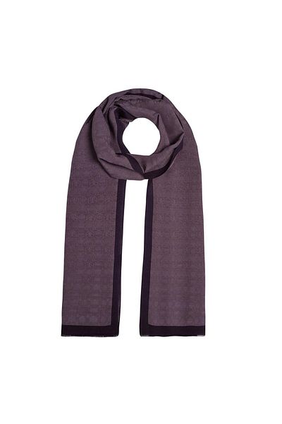 ipekevi Monogram Shawl - Fig Purple