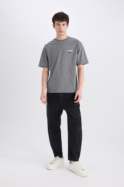 DeFacto 100% βαμβάκι Marvel Boxy Fit Crew λαιμόκοψη με στάμπα κοντομάνικο μπλουζάκι D6779ax25sp