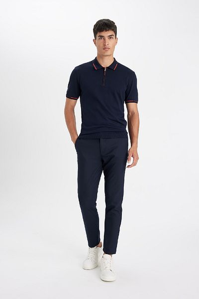 DeFacto KnitwearPoloT-shirt - Standard Fit, κοντό μανίκι D6199ax24hs