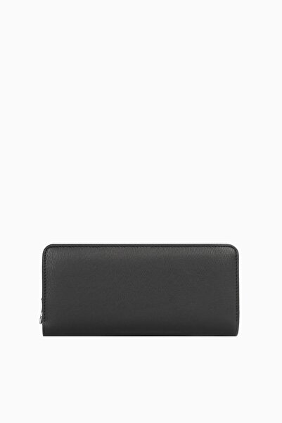 CENGİZ PAKEL Cengiz Pakel Women's Large Size Metal Accessory Detailed Wallet/Portfolio - 65291 - Black