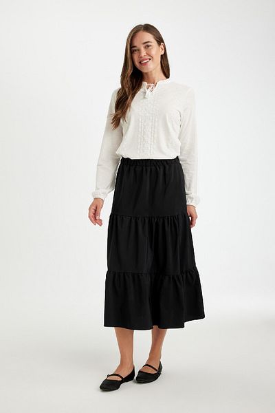 DeFacto A-Line Poplin Skirt D7113Ax24Hs