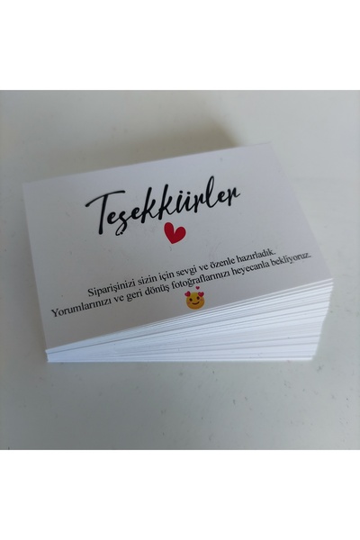 mtasarım Teşekkürler kartı 100'lü