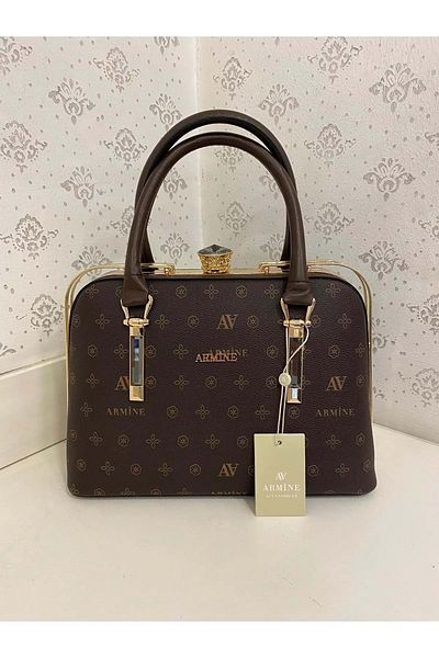 Armine Coffee Printed Bag 339