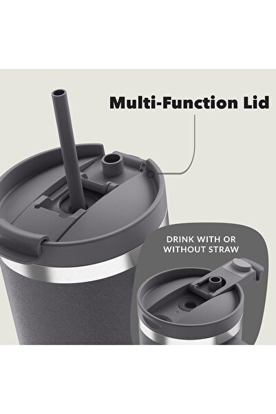 Contigo Kulplu Termos Bardak - Tumbler - Paslanmaz Çelik - Pipetli & Kapaklı – 29 Saat Soğuk