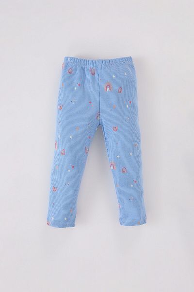 DeFacto Baby-Mädchen-Pyjama-Set mit Regenbogen-Aufdruck, langärmlig, langer Unterteil D5371A524WN