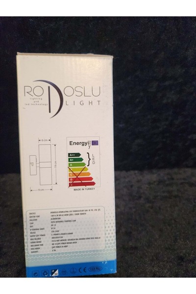 ETO RODOSLU GU 10 ÇİFT YÖNLÜ DUVAR APLİK MAT ANTRESİT