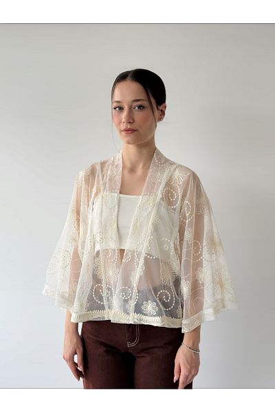 Retrobird Mini Kimono Design Tulle Ivory - Women's Electric Pump Repair Kit to Carry Fatigue