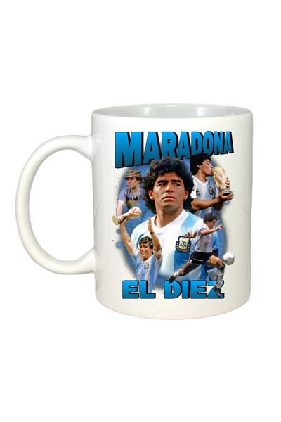OEM Εξατομικευμένη λευκή κούπα Diego Maradona, INOVATIX®. 330ml