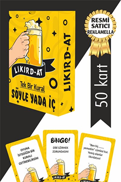 reklamella Lıkırdat Oyun Kartları | Eğlenceli Parti Kutu Oyunları | Grup Içki...