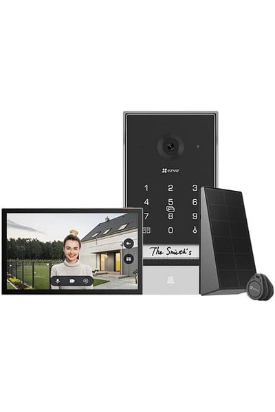 EZVIZ EZVIZ Battery Video Door Intercom with Solar Panel, 2K Intercom with Camera, 7 Inch Colour Touch Scr