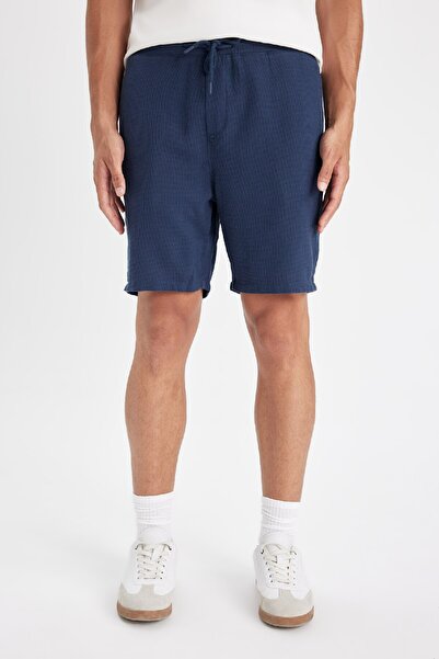 DeFacto Relax Fit Cepli Pamuklu Basic Düz Şort Y3437az24sm