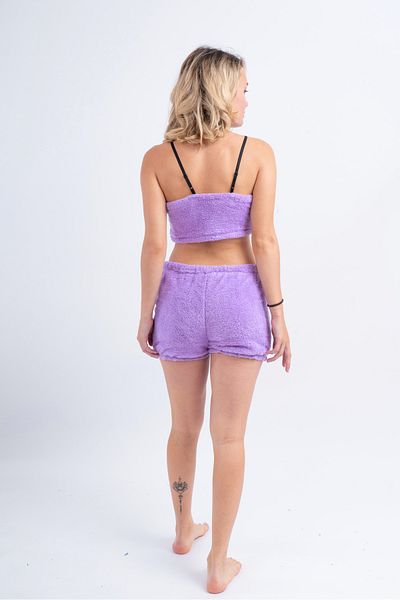 Sweets Collection Wellsoft Plush Adjustable Strap Double Bustier Pajama Set