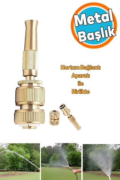 NZB Adjustable Metal Irrigation Head |   Yellow Color Hose |   Disconnect with Connection Apparatus |   Plug Garden Car |   Washing