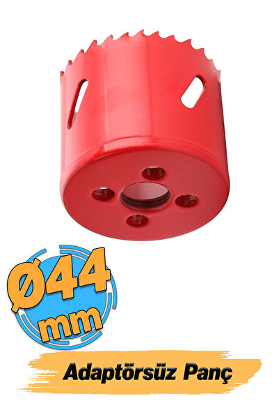 GFB Bi Metal Adaptörsüz Delme Testeresi Panç Ø 44 mm Delik Açma Alçıpan Ahşap...