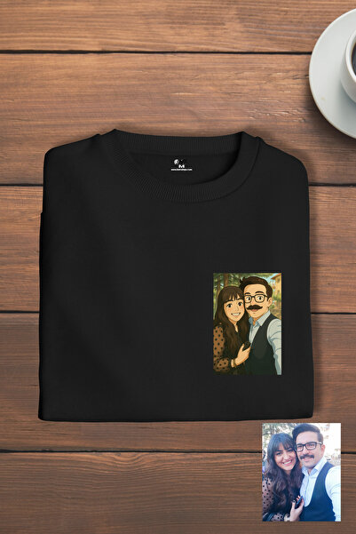 Personalized Photo Anime Drawing Printed T-shirt